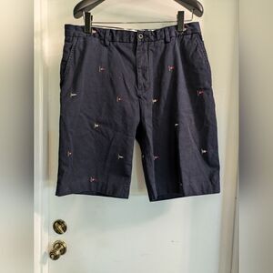 Polo Ralph Lauren Embroidered Chino Shorts All Over Flag Sail Print size 36X 12”
